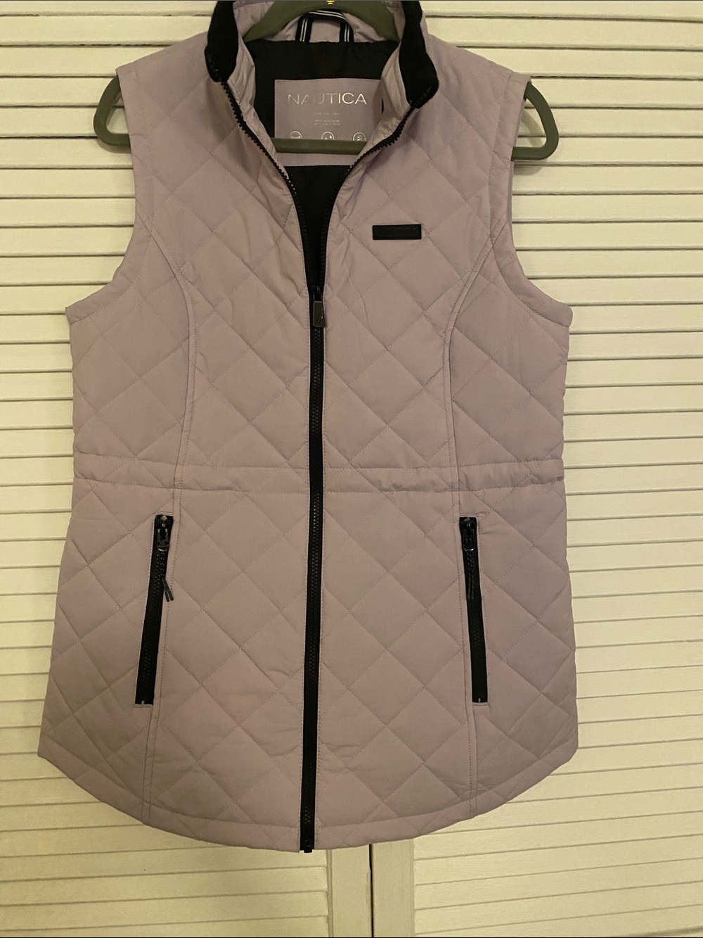 Nautica Quilted Sleeveless Vest in Dusty Lavender